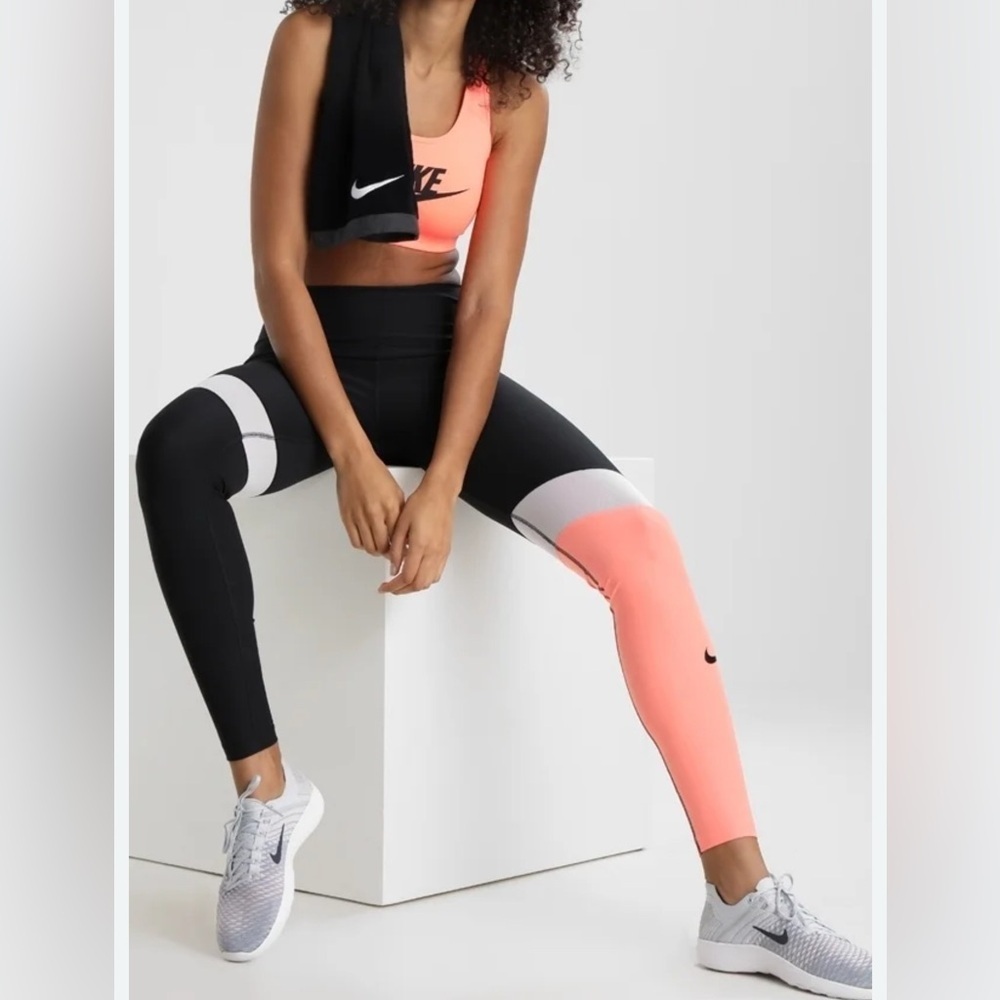 Nike color block  mesh leggings